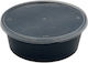 Ecocraft Disposable Plastic PP Tableware for Hot / Microwave Safe 300ml Black 50pcs