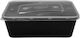 Ecocraft Disposable Plastic PP Tableware for Hot / Microwave Safe 750ml Black 100pcs