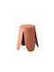 Stool For Living Room Upholstered with Leatherette Tulip Tile 39x39x46cm