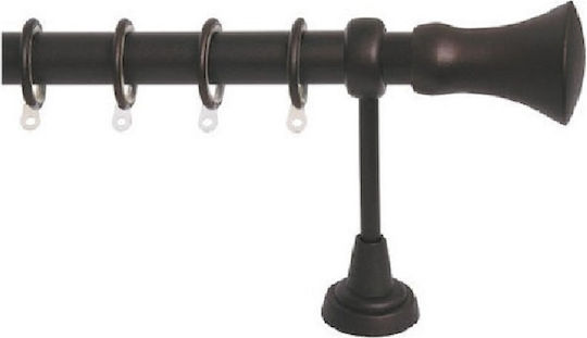 Import Hellas Metallic Curtain Pole Single Ø25mm 140cm Rust