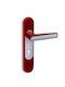 Convex Lever Middle Door with Plate 2015 Pair Red-Chrome