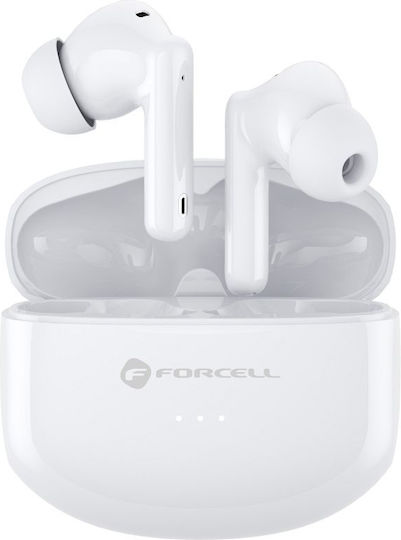 Forcell F-Audio In-ear Bluetooth Handsfree Earphones with Charging Case White