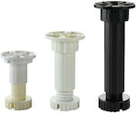 Furniture Leg made of Plastic Suitable for Cupboard,Closet Λευκά 7cm 1pcs