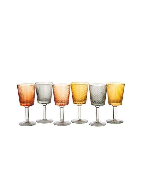 Pols Potten Library Set de pahare pentru Vin Alb din Sticlă Cu picior 6buc