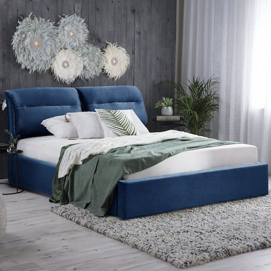 Kendra Bett mit Stauraum für die Matratze 160x200cm Blau Kendra Bett mit Stauraum für die Matratze 160x200cm Blau