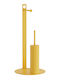 24home.gr Metallic Toilet Brush Yellow
