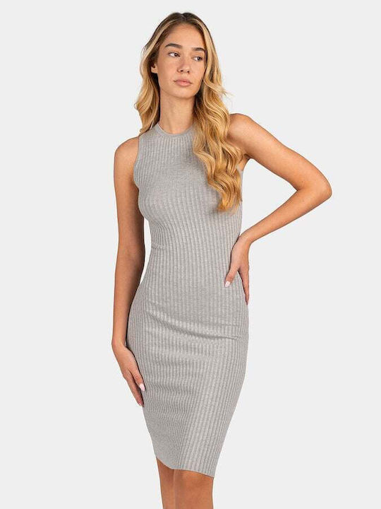 Guess Mini Evening Dress Strapless Gray