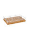 Glass Dessert Tower Stand 6 Slots Transparent Ø28.5xH5.5cm W28.5xL5.5xH5.5cm 7 Pieces