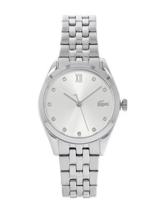 Lacoste Herrenuhr Batterie mit Silber Metallarmband
