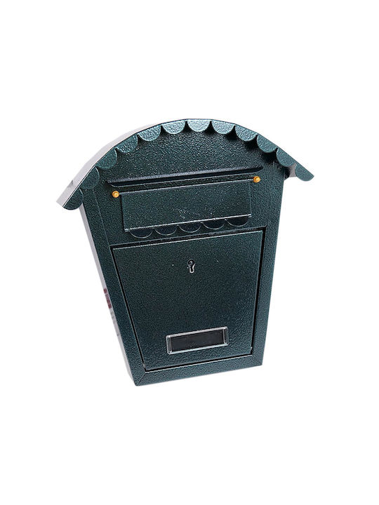 Damech Cutie Poștală pentru Exterior Metalic în Culoarea Verde 29x6x29.5cm