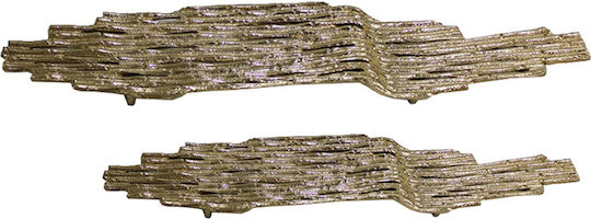 InTheBox Διακοσμητικός Δίσκος Aluminium Reed 74x19x5cm 2Stück