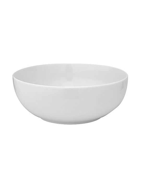 Güral Porselen Serving Bowl Round Ceramic White with Diameter 18cm
