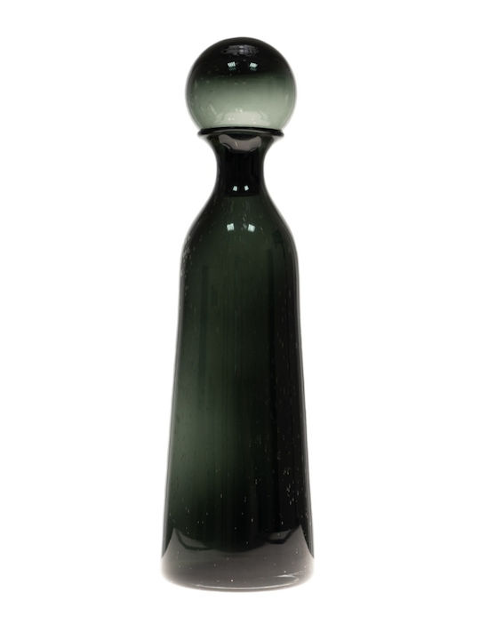 Zen Collection Glass Liqueur Decanter with Stopper Black