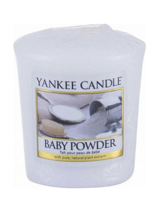 Yankee Candle Scented Candle Jar with Scent Baby Powder White 49gr 1pcs