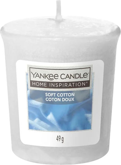 Yankee Candle Aromatisches Kerze in Gefäß mit Parfüm Soft Cotton 49gr