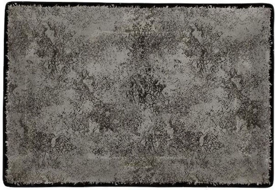 Oriana Ferelli Rectangulars Porcelain Serving Platter Gray 27x16cm