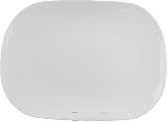 Max Home Πιατέλα Σερβιρίσματος Ορθογώνια από Πορσελάνη Λευκή 30x22εκ. 2τμχ