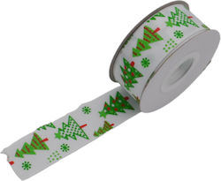 Christmas Garland White Ribbon