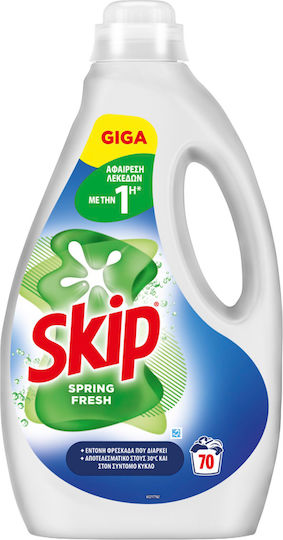 Skip Spring Fresh Flüssig Waschmittel mit Duft Frühlingsfrisch für Farbige Kleidung 3.5lt (70 Messbecher)