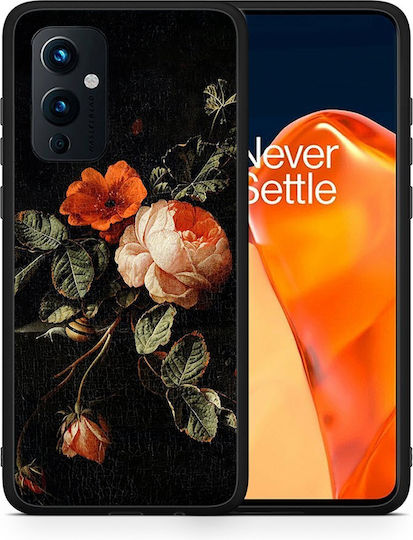 Smartfits Vintage Roses Back Cover Μαύρο (OnePlus 9)