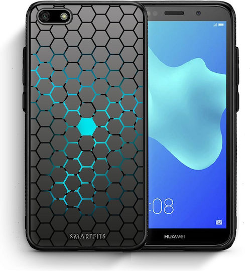 Smartfits Geometric Hexagonal Back Cover Gri (Huawei Y5 2018 / Honor 7S) 4356592500873_31209396502665