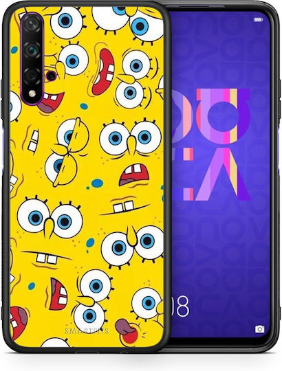 Smartfits Popart Sponge Umschlag Rückseite Gelb (Huawei Nova 5T / Honor 20 Huawei Nova 5T / Honor 20 / Ehre 20) 5430013067419_35208936423579