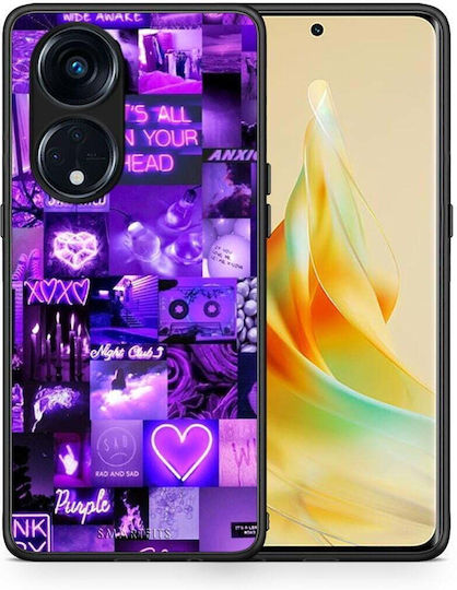 Smartfits Collage Stay Wild Back Cover Μωβ (Oppo Reno8T 5G, A1 Pro)