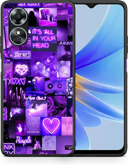 Smartfits Collage Stay Wild Back Cover Violet (Oppo A17) 8427022025043_46685532520787
