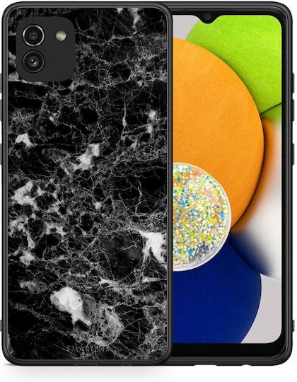 Smartfits Marble Male Задна корица Черен (Galaxy A03)