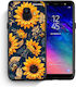 Smartfits Autumn Sunflowers Umschlag Rückseite Blau (Galaxy A6 2018) 8558208942419_47172876468563
