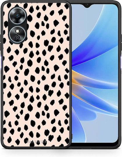 Smartfits Polka Dots Back Cover Bej (Oppo A17)