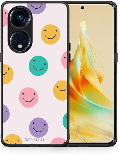 Smartfits Smiley Faces Back Cover Multicolor (Oppo Reno8T 5G, A1 Pro)