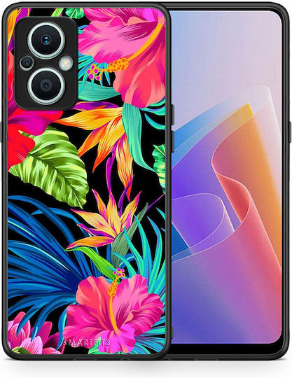 Smartfits Tropical Flowers Back Cover Πολύχρωμο (Oppo Reno7 Lite)