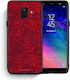 Smartfits Paisley Cashmere Umschlag Rückseite Rot (Galaxy A6 2018) 7175483555995_41416549728411