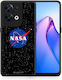 Smartfits Popart Nasa Umschlag Rückseite Schwarz (Oppo Reno8)