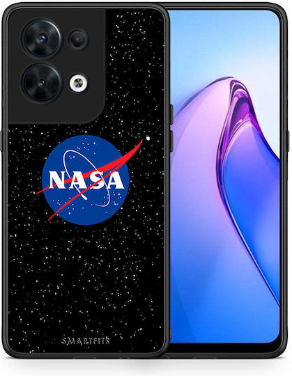 Smartfits Popart Nasa Umschlag Rückseite Schwarz (Oppo Reno8)