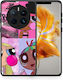 Smartfits Bubble Girls Umschlag Rückseite Lila (Huawei Mate 50 Pro) A00_SM1-HU-MAT50PR_BUBBLEGIRLS_R
