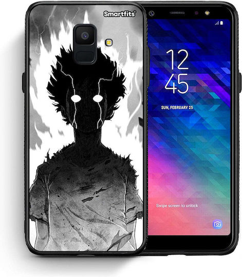 Smartfits Anime Boy Umschlag Rückseite Schwarz (Galaxy A6 2018)