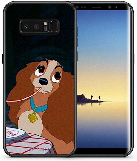Smartfits Lady And Tramp 2 Umschlag Rückseite Beige (Galaxy Note 8)