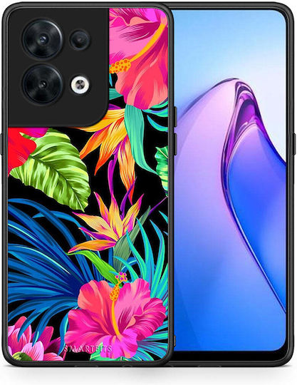 Smartfits Tropical Flowers Back Cover Multicolour (Oppo Reno8) 8428797952339_46697470099795