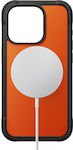 Nomad Umschlag Rückseite Silikon Orange (iPhone 15 Pro)