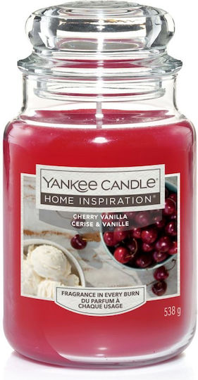 Yankee Candle Aromatisches Kerze Signature in Gefäß mit Parfüm Kirsche-Vanille 538g