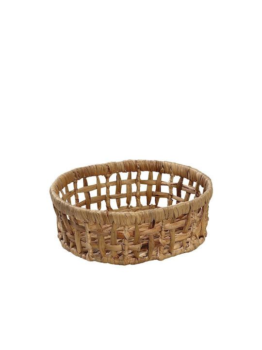 Decorative Basket Wicker with Handles Beige 30x25.5x10.5cm Espiel