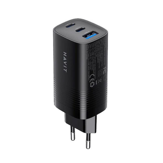 Havit Încărcător Fără Cablu 65W Quick Charge 2.0 Negruς (Uc20)