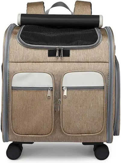 4 Cărucior pentru transport câine / pisici până la 9kg Maro M41xL30xA43cm.