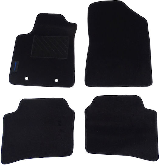 Autopataki Set of Front and Rear Mats 4pcs for Hyundai i10 Black
