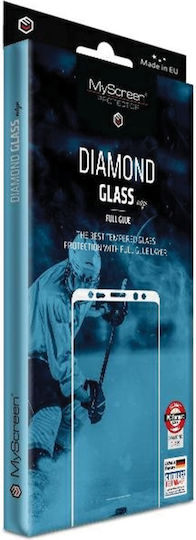 Diamond Glass Edge Full Glue Full Face Tempered Glass Black (Oppo A57 4G)