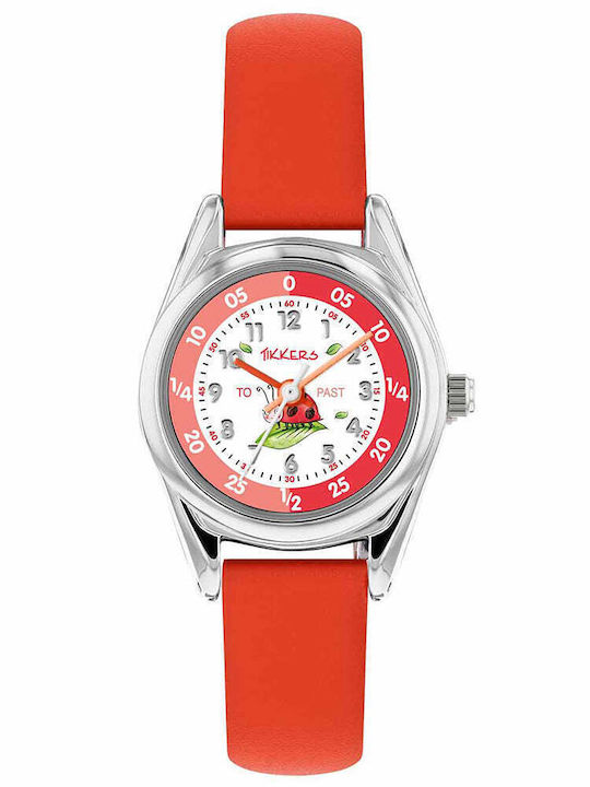 Tikkers Kinder-Analoguhr Ladybird mit Lederarmb...