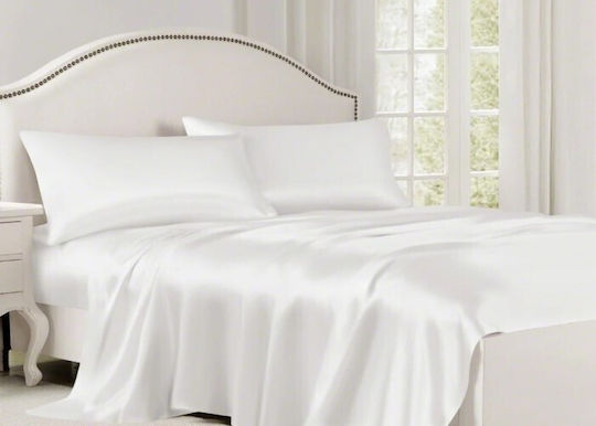 MayHome Σετ Σεντόνια Υπέρδιπλα 220x240εκ. Λευκό (4τμχ)