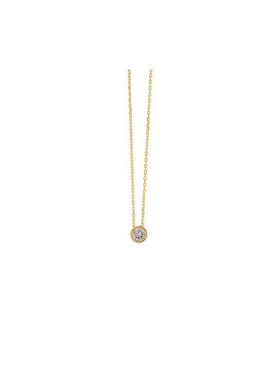 VRjewels Necklace from Gold Plated Silver with Zircon